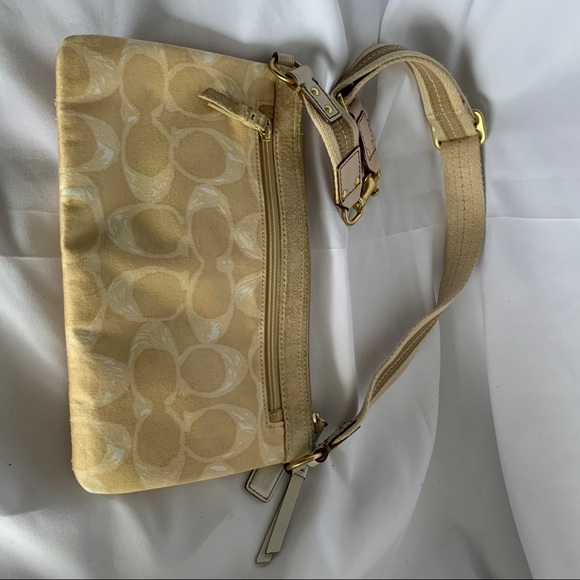 COACH Yellow & White Fabric Waist Bag - Picture 6 of 10